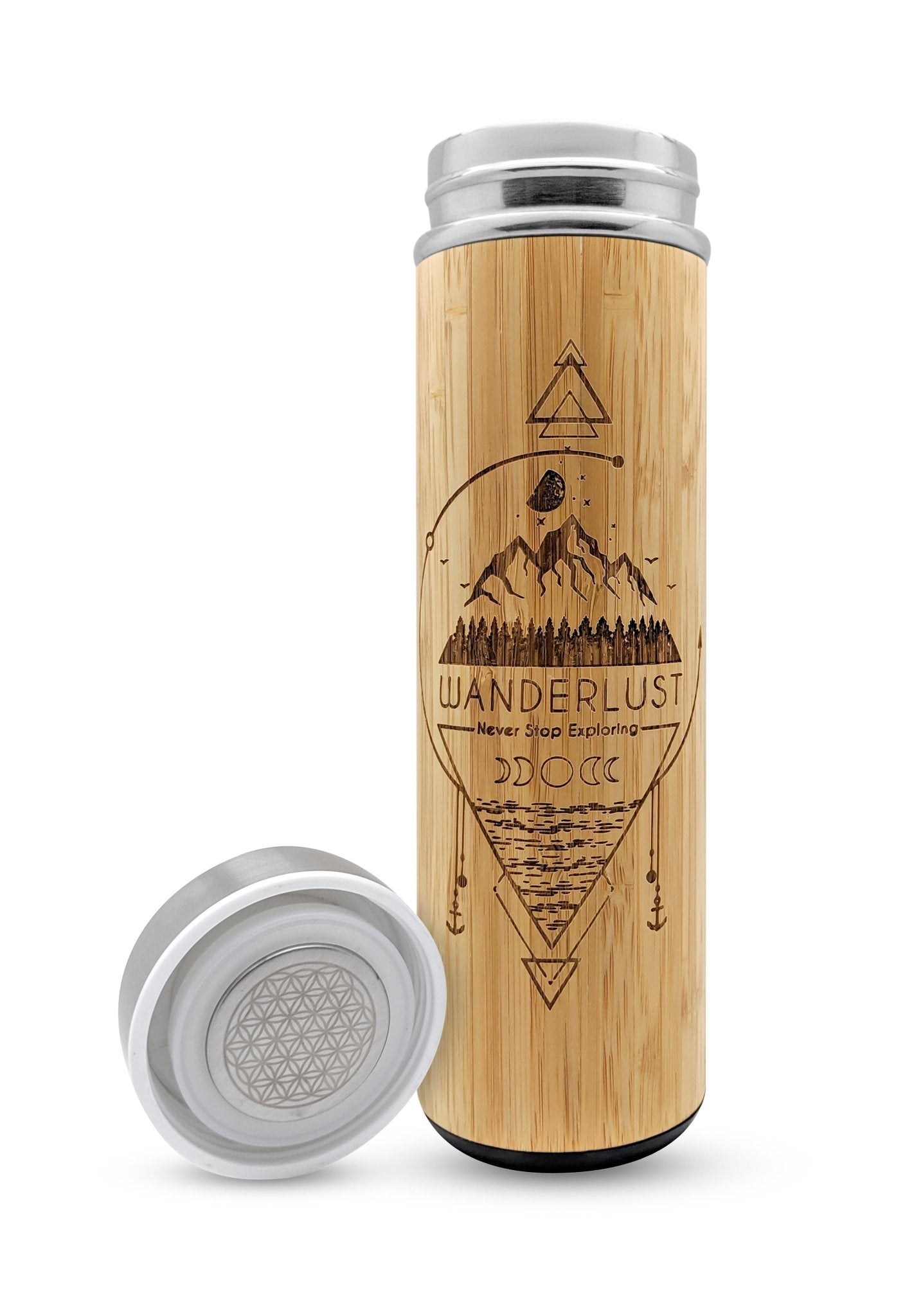 Wanderlust Bamboo Water Bottle