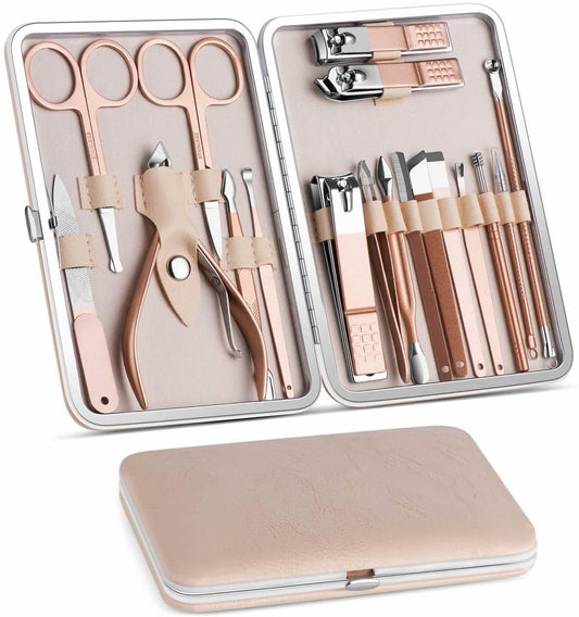 18 In 1 Lovely Lady DIY Manicure Pedicure Tool Set - Kind Designs