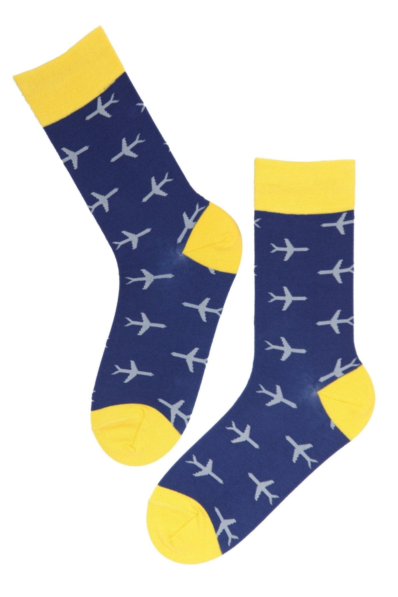 FLIGHT blue cotton socks for men and women - Kind Designs