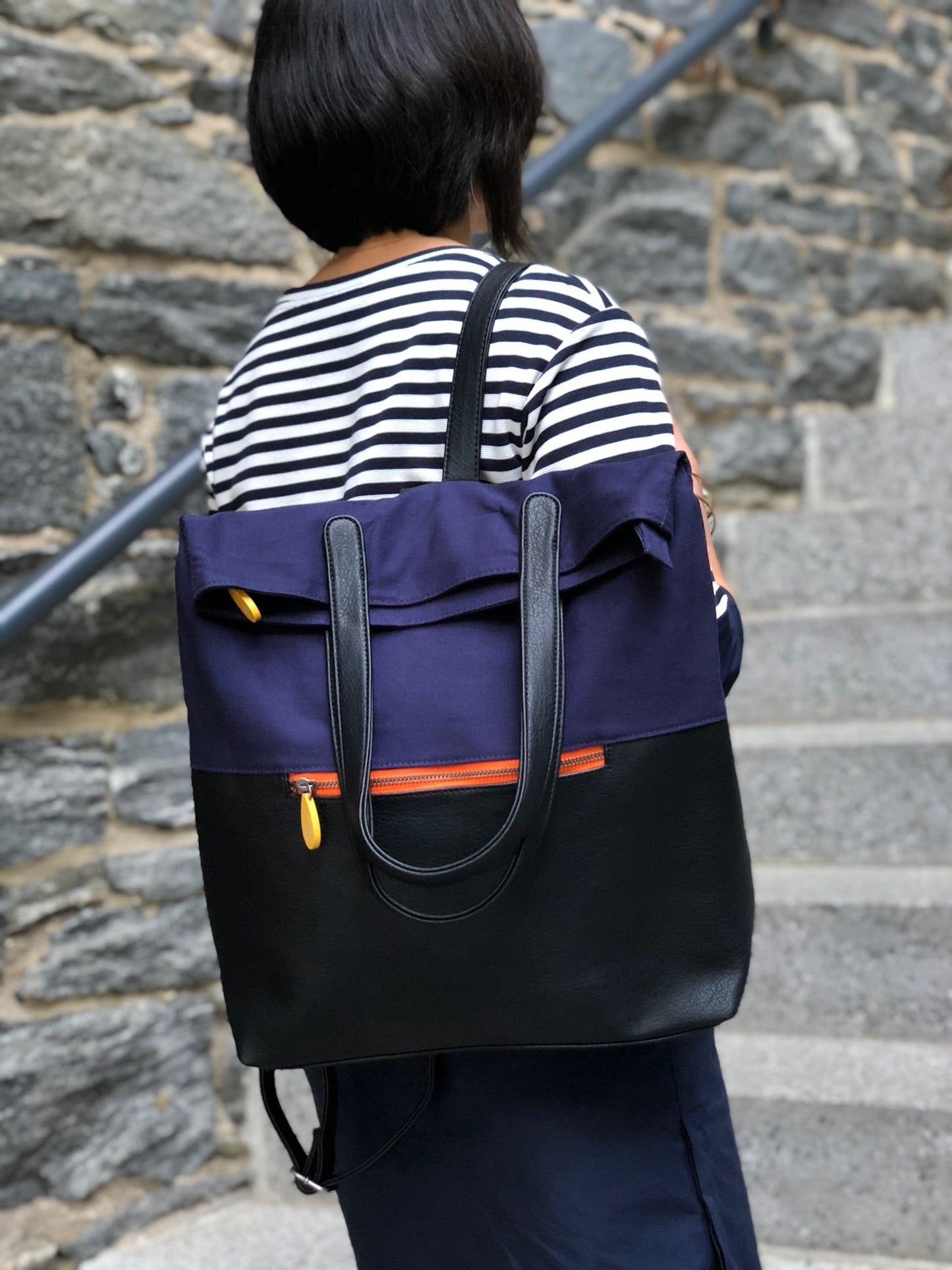 Greenpoint Convertible Backpack with Vegan Leather - Kind Designs