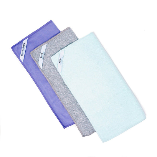 Microfiber Cleaning Cloth - Bath Kit (3-Pack) - Kind Designs