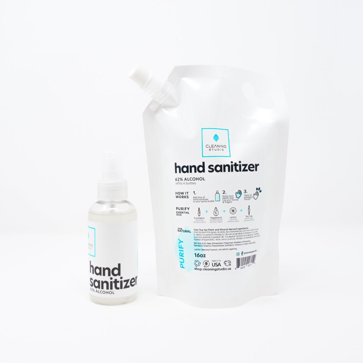 New Hand Sanitizer Spray + Refill Bag - Purify Blend Pack - Kind Designs