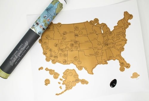 US National Parks Scratch Your Travels Map - Kind Designs